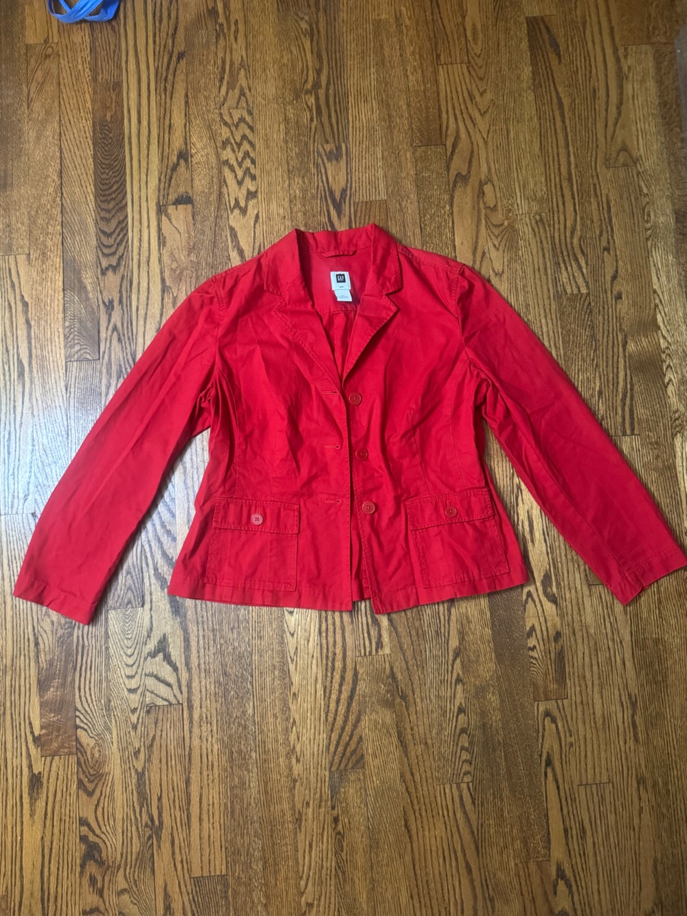 2008 GAP Red Cotton Utility Blazer Jacket Women’s XL Spring 08